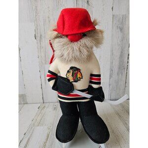 Vintage Blackhawks prototype hockey player stuffed‎ plush display very unique